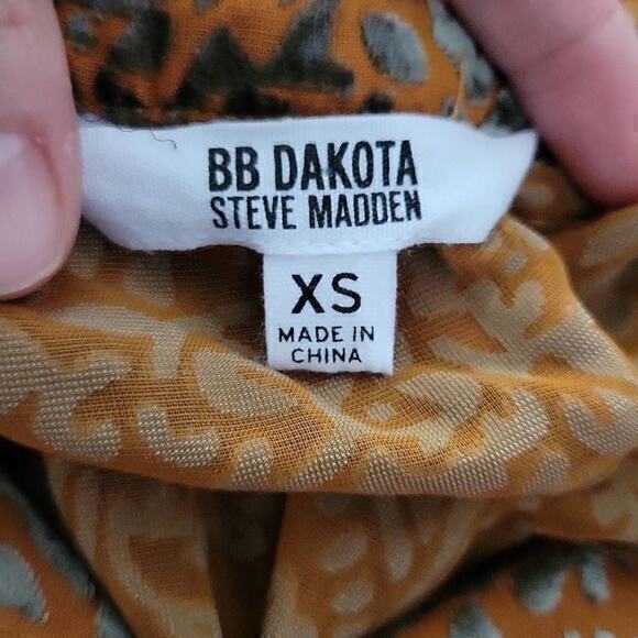 BB Dakota Steve Madden Better to Burn Out Flocked Velvet Top Size Extra Small XS - Picture 5 of 6